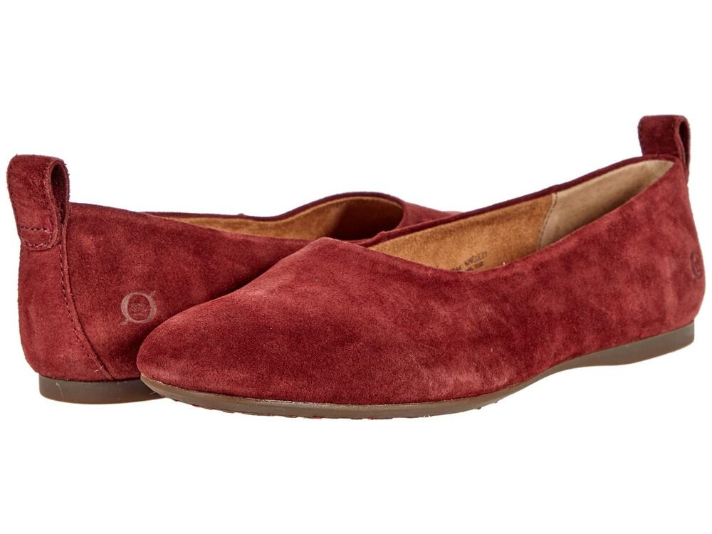 BORN Beca Women's Dark Red Suede Flats Size 9 M